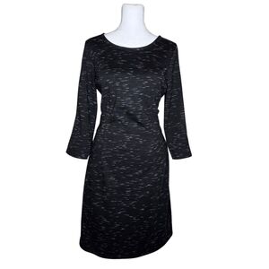 Banana Republic Size 6 Woman's Heathered Black White Shift Casual Career Dress